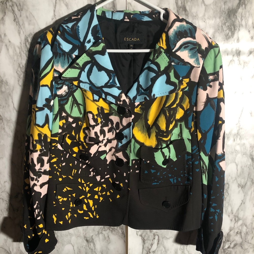 escada floral blazer jacket